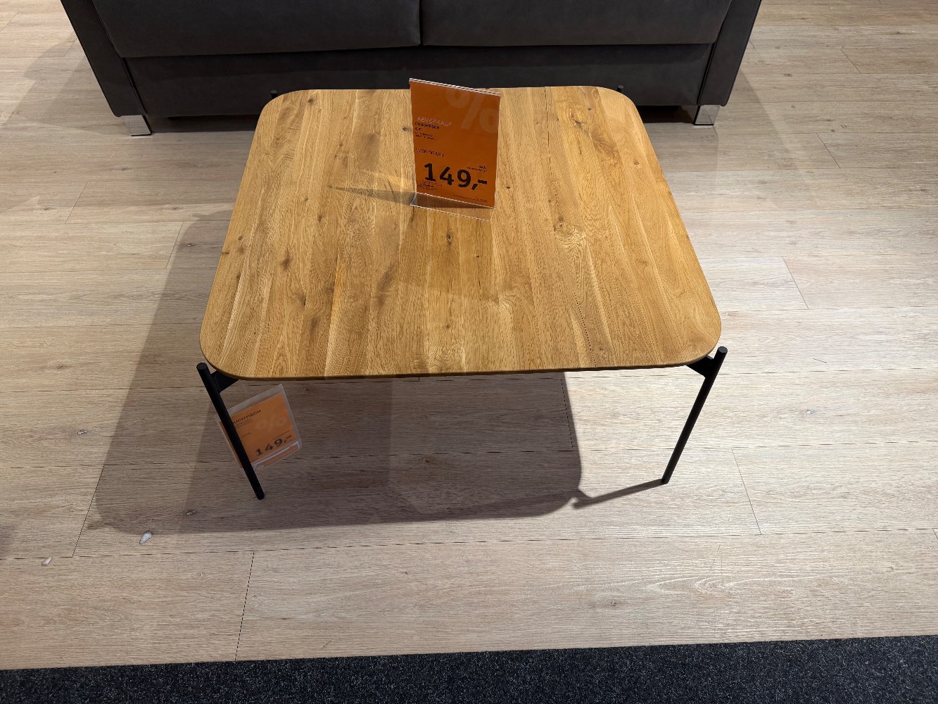 Möbel,LINEA NATURA Couchtisch Alto,80x80x38cm,Eiche,XXXLutz