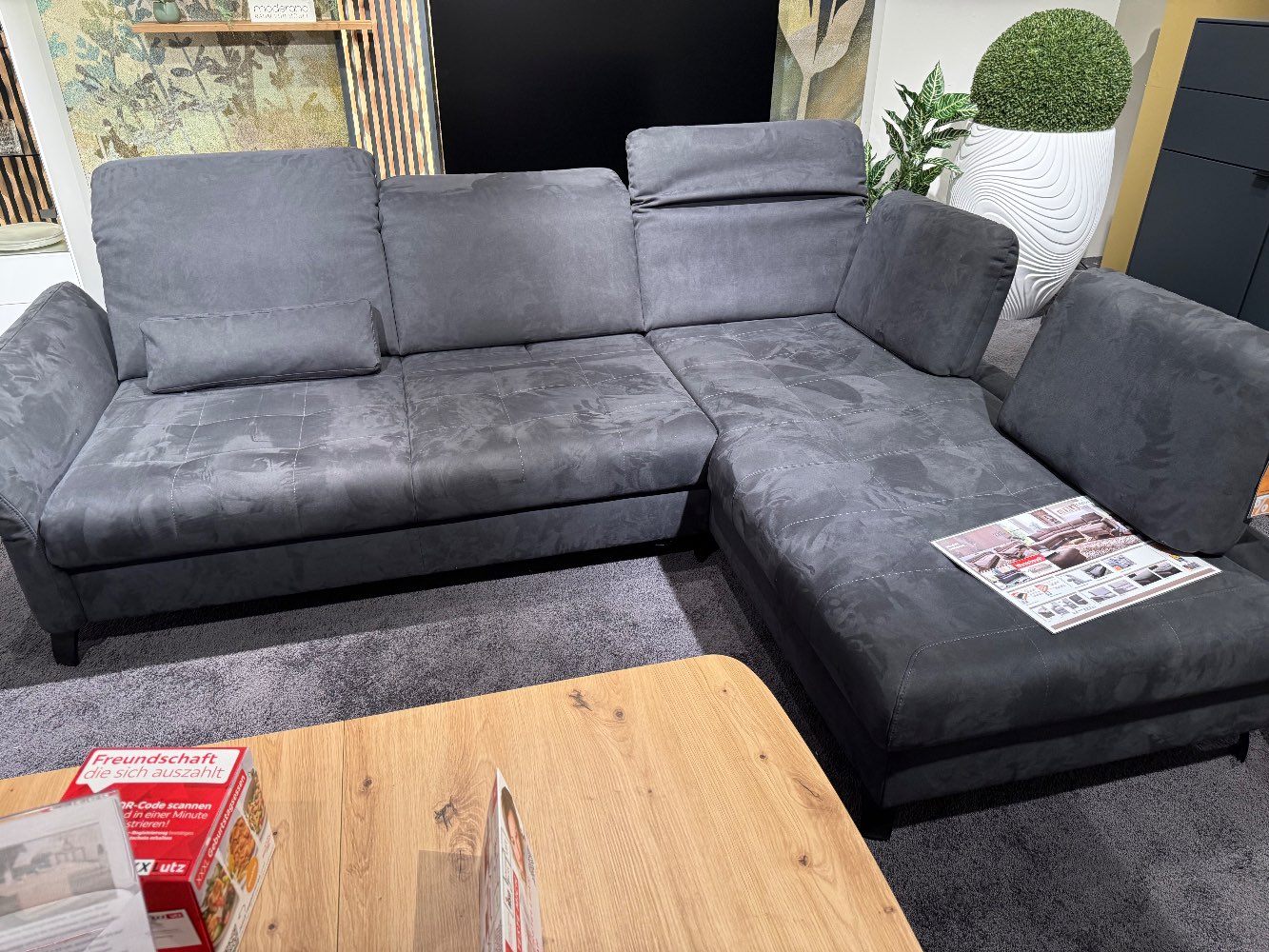 Möbel,cantus Ecksofa Domino Plus,265x210cm,anthrazit,XXXLutz