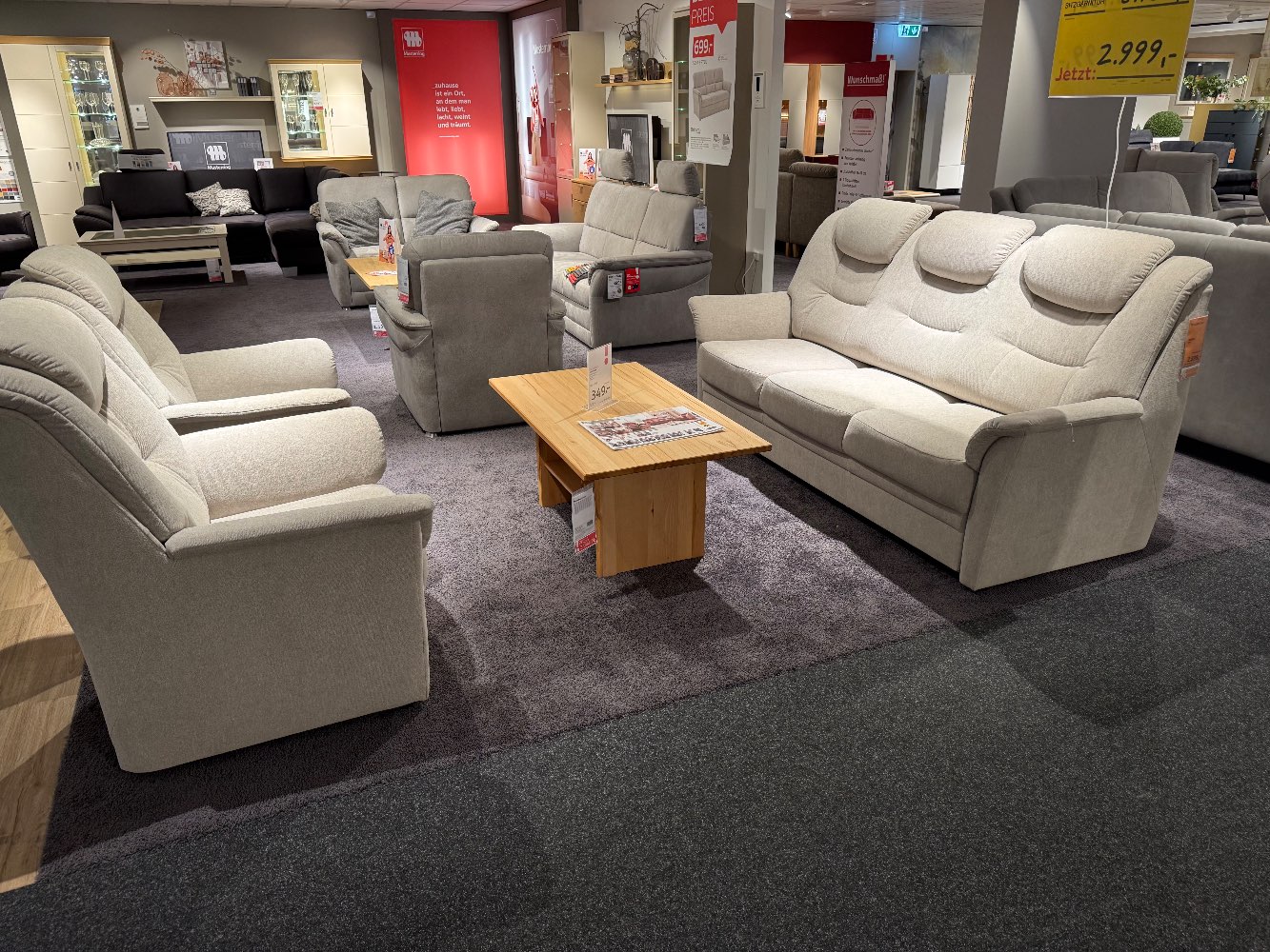 Möbel,cantus Sitzgarnitur Kiel,210x107x92cm,beige,XXXLutz