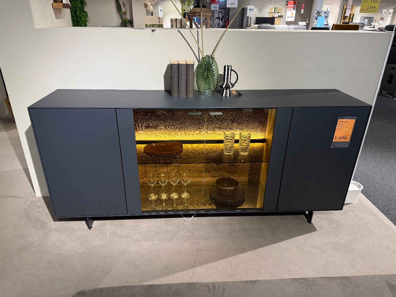 Möbel,valnatura Sideboard Livino,203x80x44cm,anthrazit,XXXLutz