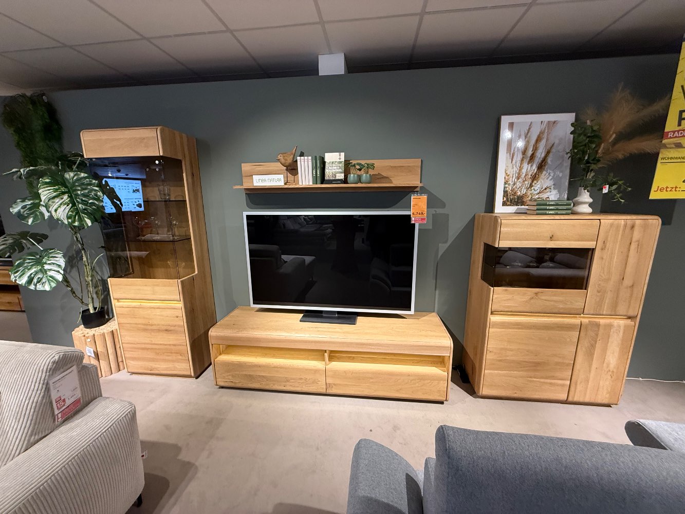 Möbel,LINEA NATURA Wohnwand Bergen,Wildeiche,XXXLutz