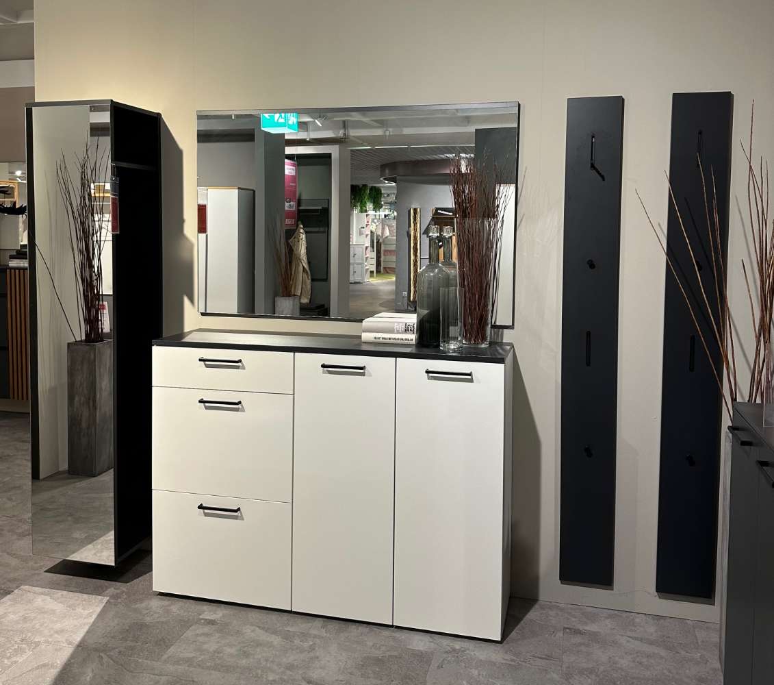 Garderobe Weiß/Anthrazit ⚡️Sparpreis⚡️