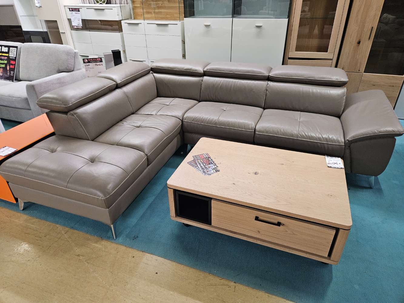 Ecksofa Couch Danae  Büffelleder statt 1799€