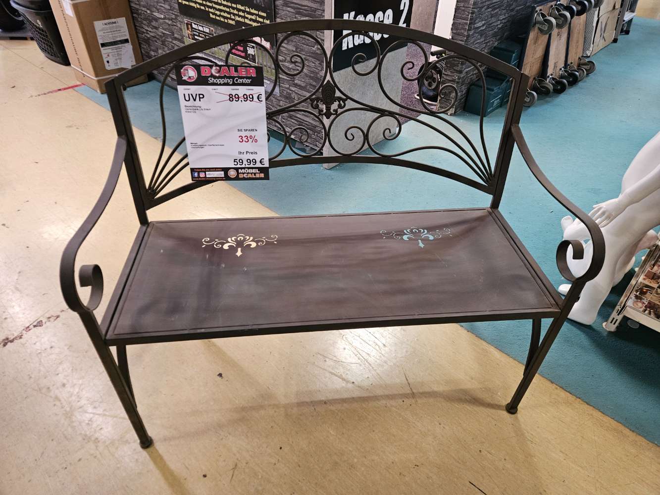 Gartenbank Lily Braun statt 89,99€