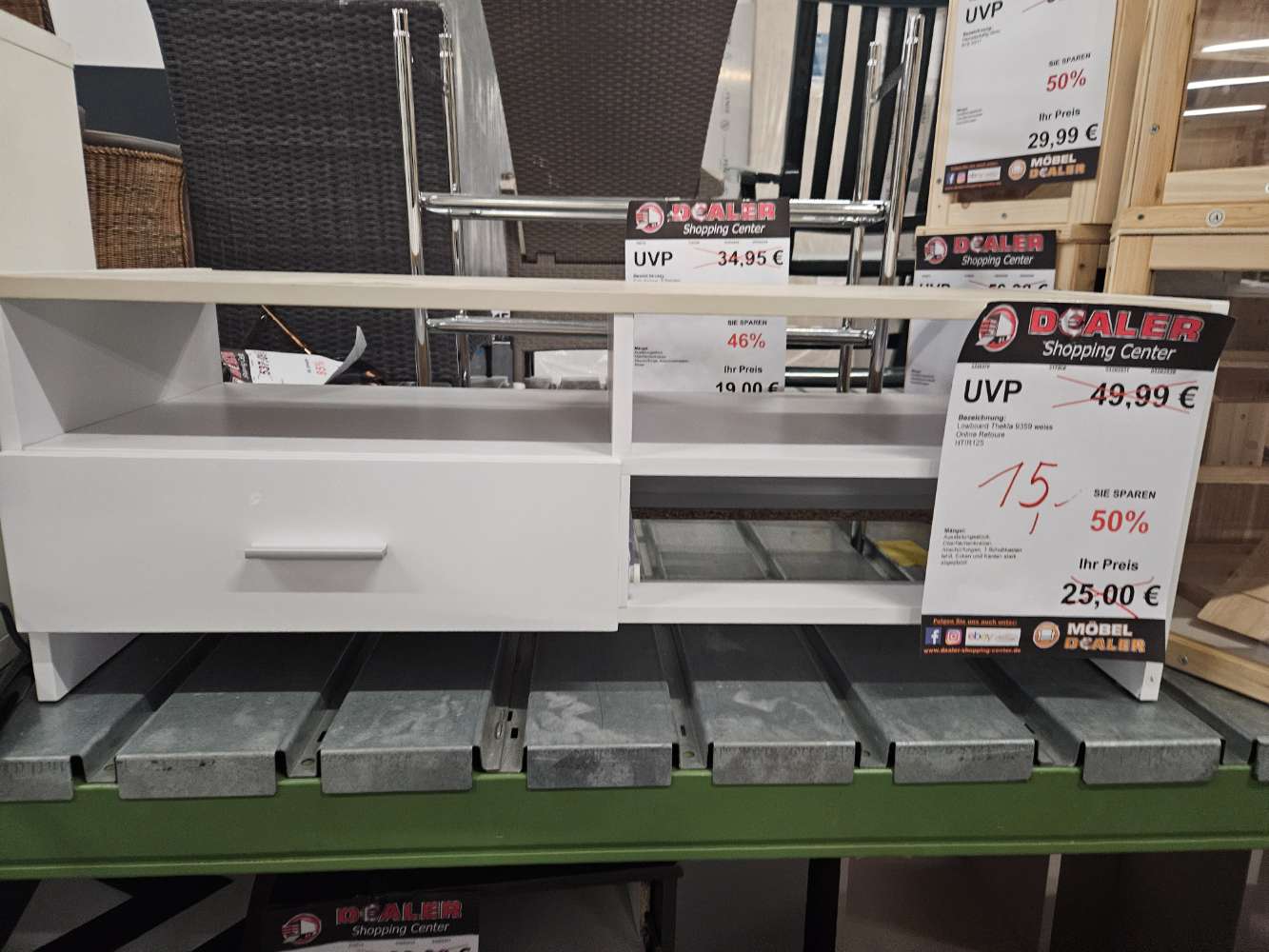 Lowboard Kommode Thekla weiß statt 49,99€