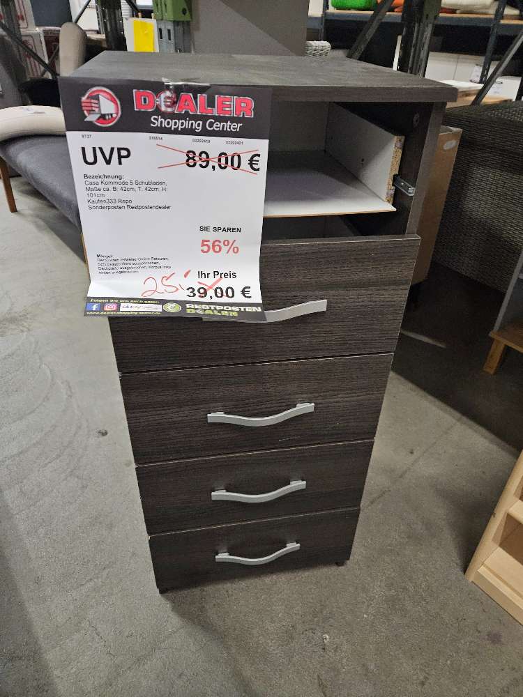 Casa Kommode 5 Schubladen statt 89€