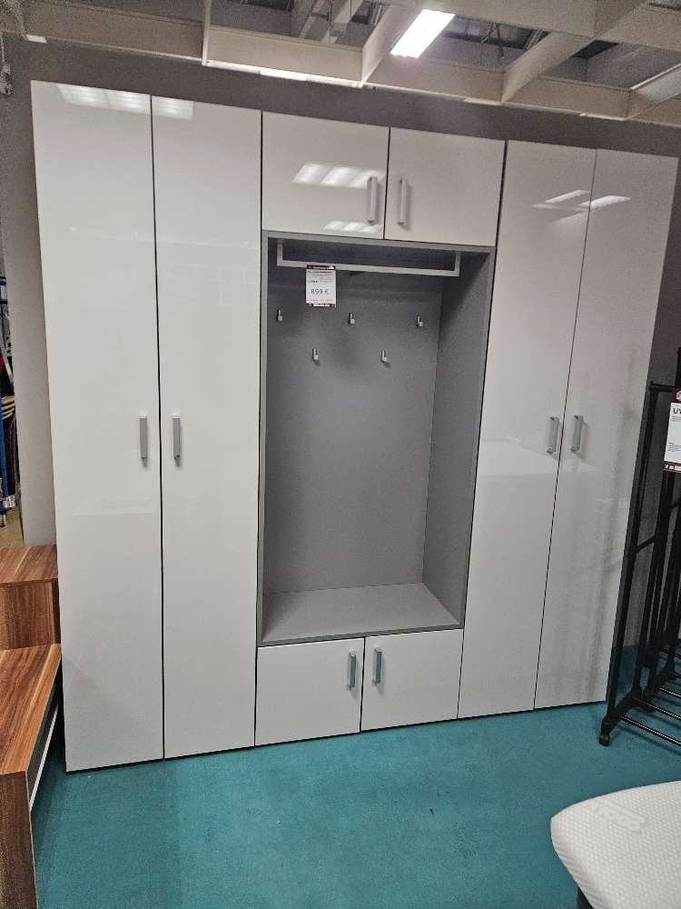 Garderobe Kombination Hochglanz Grau statt 1799€