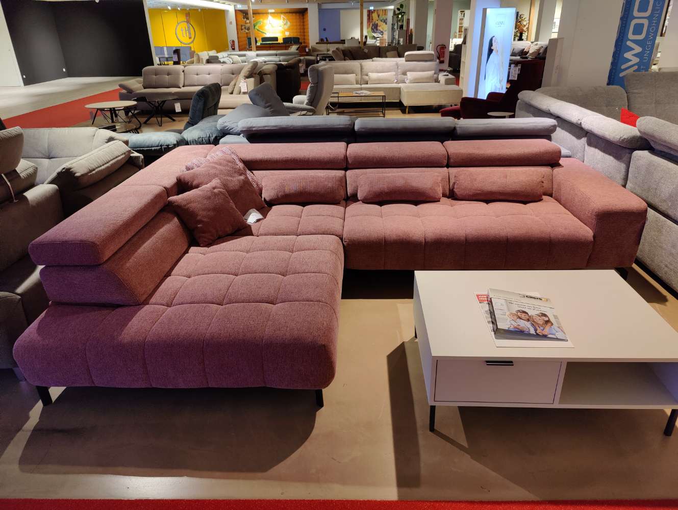 Ecksofa – Garnitur – inkl. Vorziehbank mit Motor – Couch – Sofa