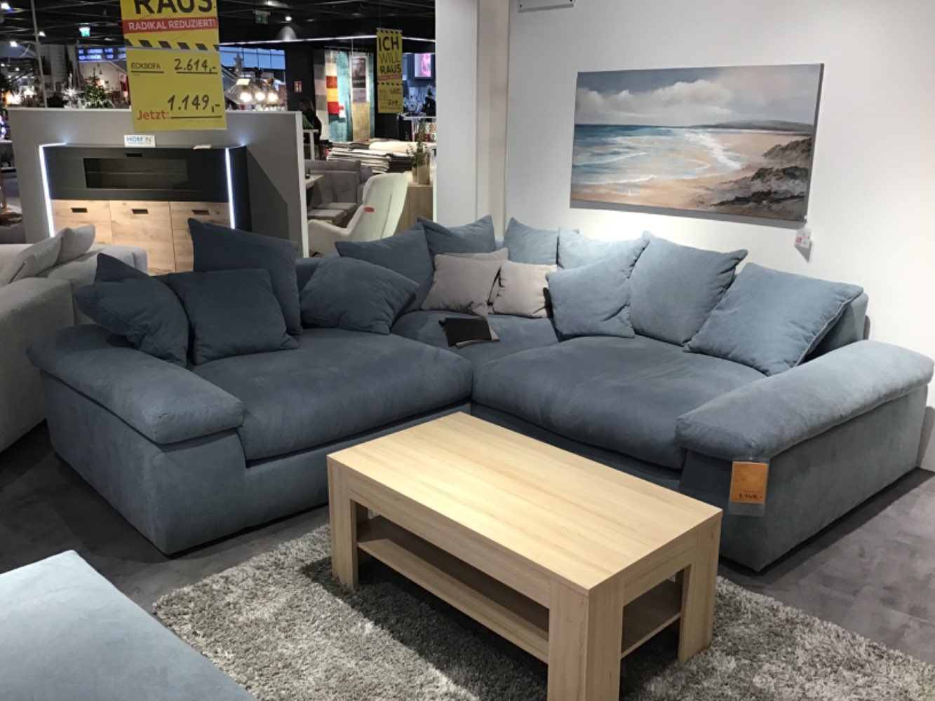 XXXLutz Ausstellungsstück Möbel Ecksofa Casablanca blau