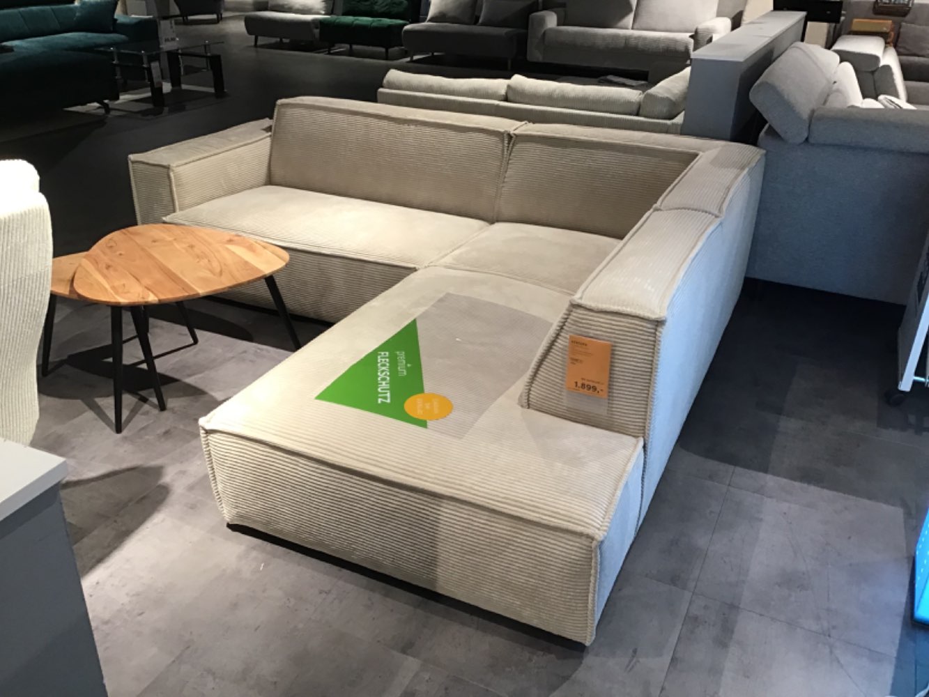 XXXLutz Ausstellungsstück Möbel Ecksofa Uwer Cord beige