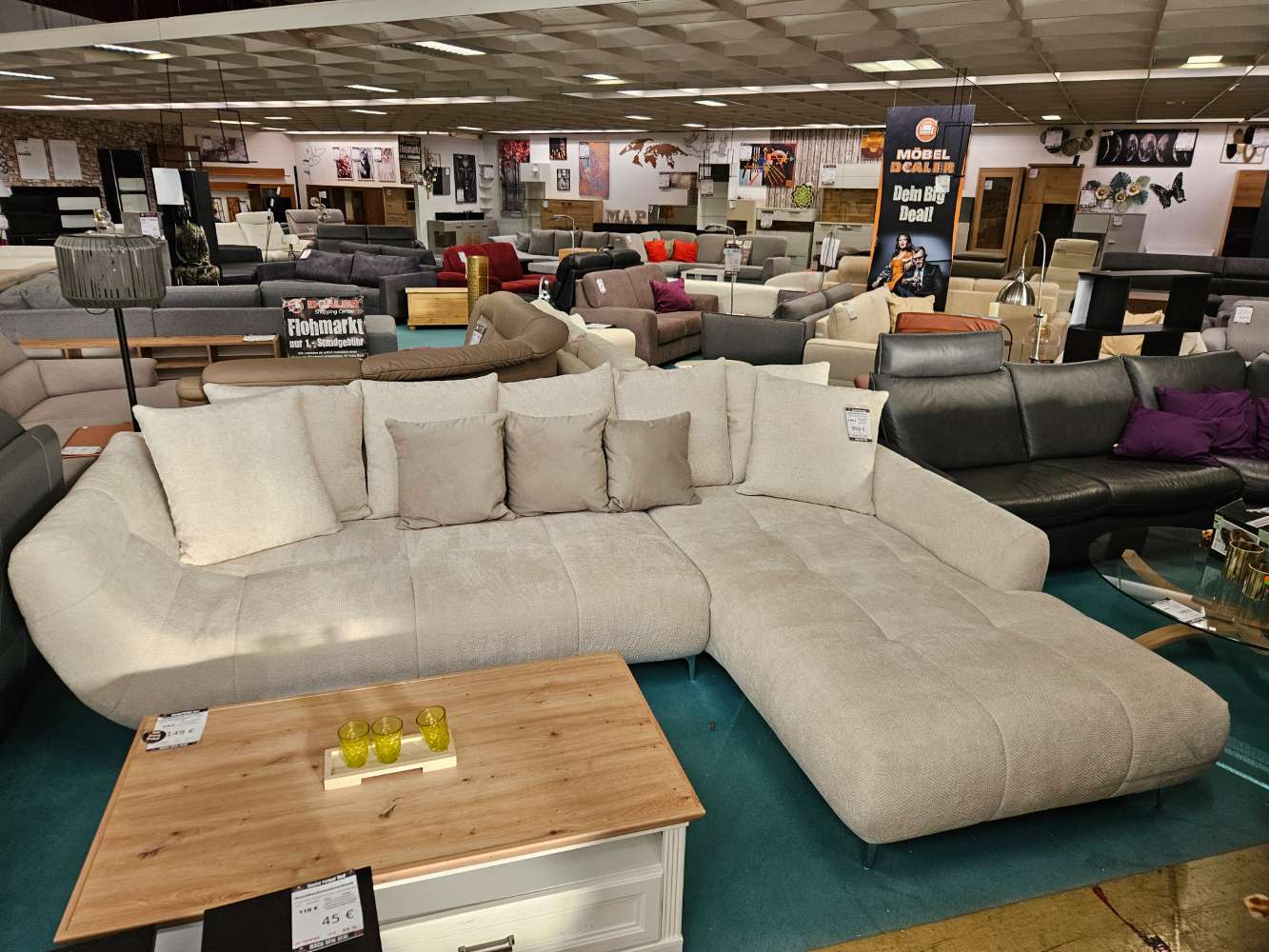 Bobb Ecksofa Bellani lll Webstoff Beige statt 1676€