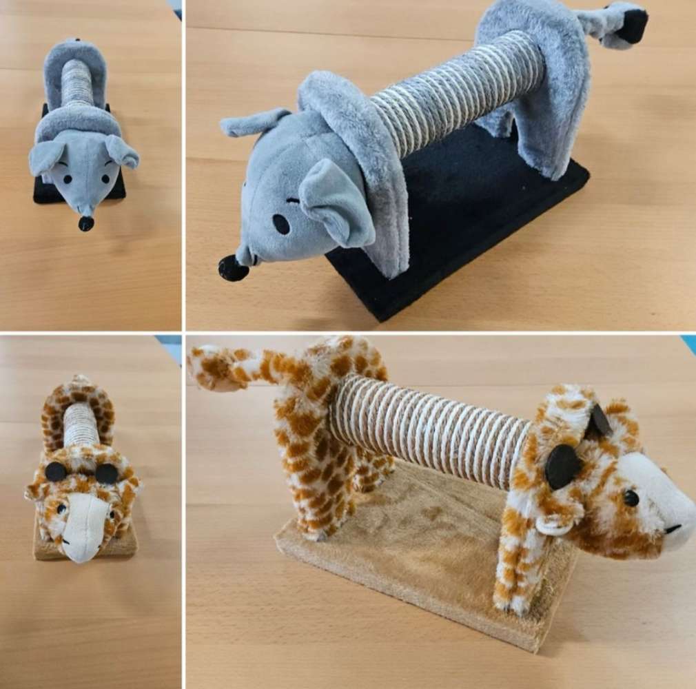 Katzenspielzeug Mini Kratzbaum Maus Giraffe statt 12.99€