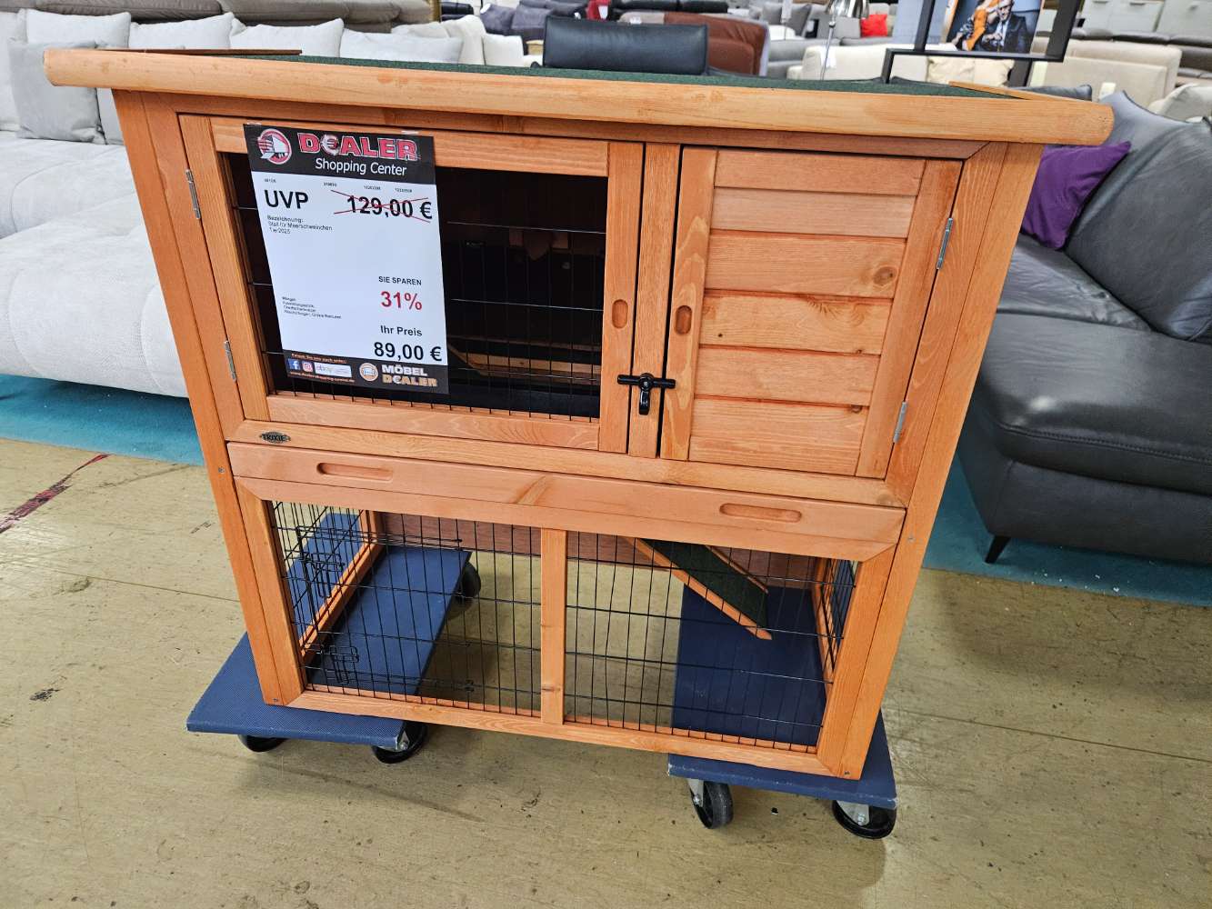 Stall für Hasen Meerschweinchen statt 129€