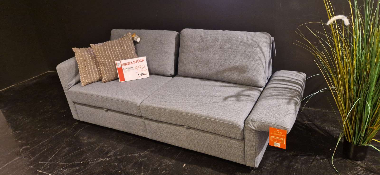 Schlafsofa mit Doppelauszug, Liegefläche ca. 180x200cm