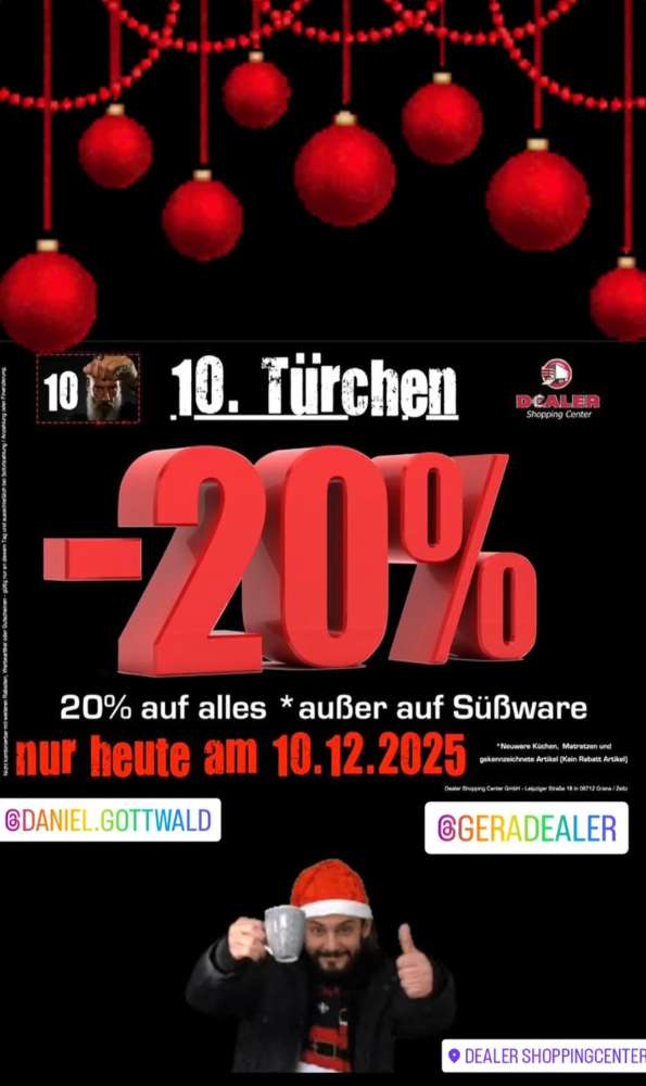 Dealer Adventskalender 2025 Möbel Restposten B Ware