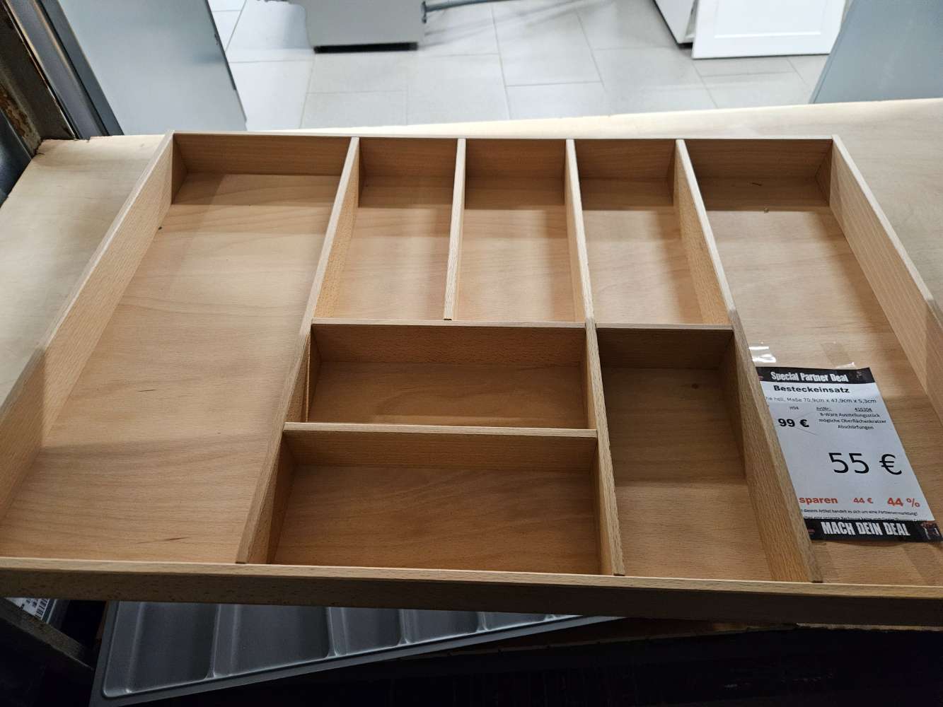 Besteckeinsatz Buche Hell statt 99€