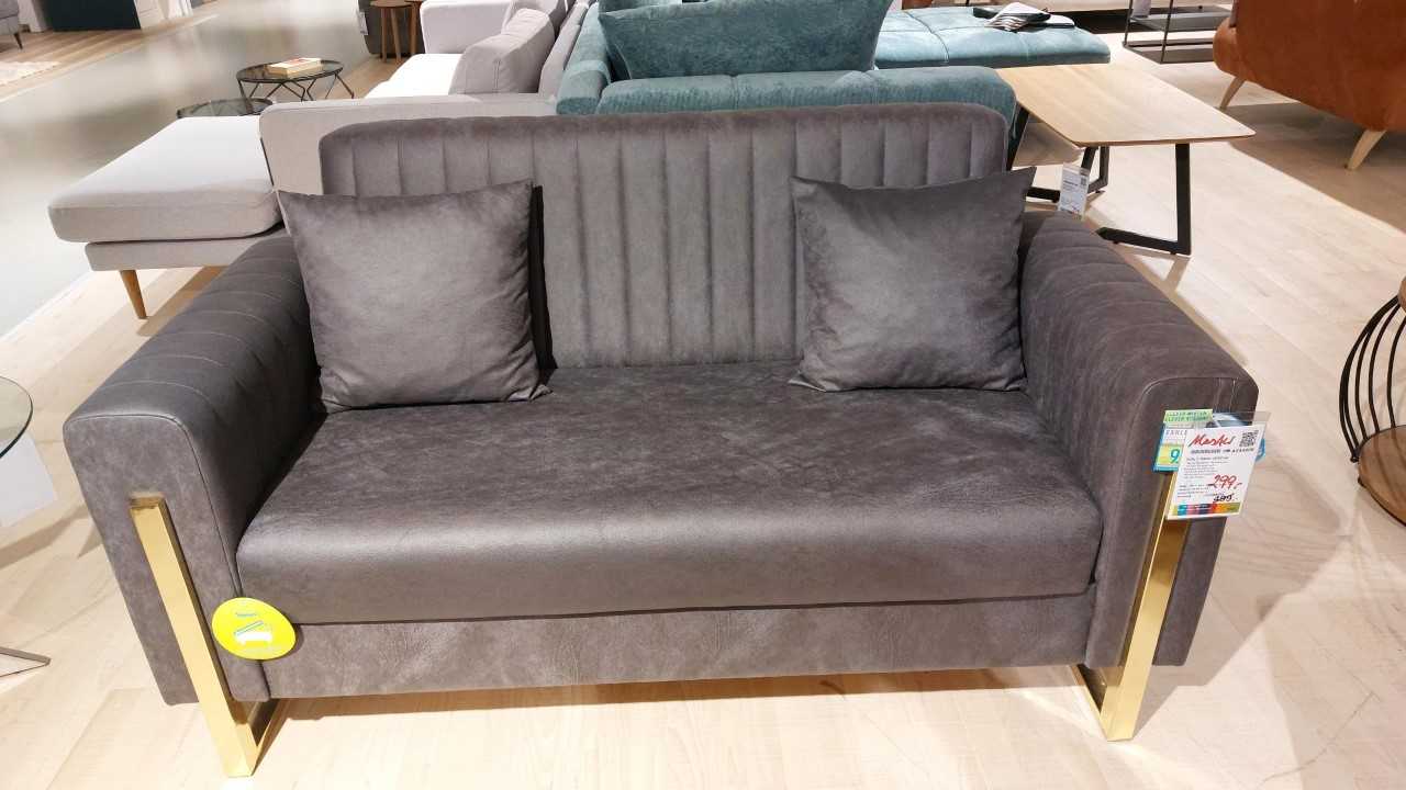 Sofa 2-Sitzer, dunkelbraun