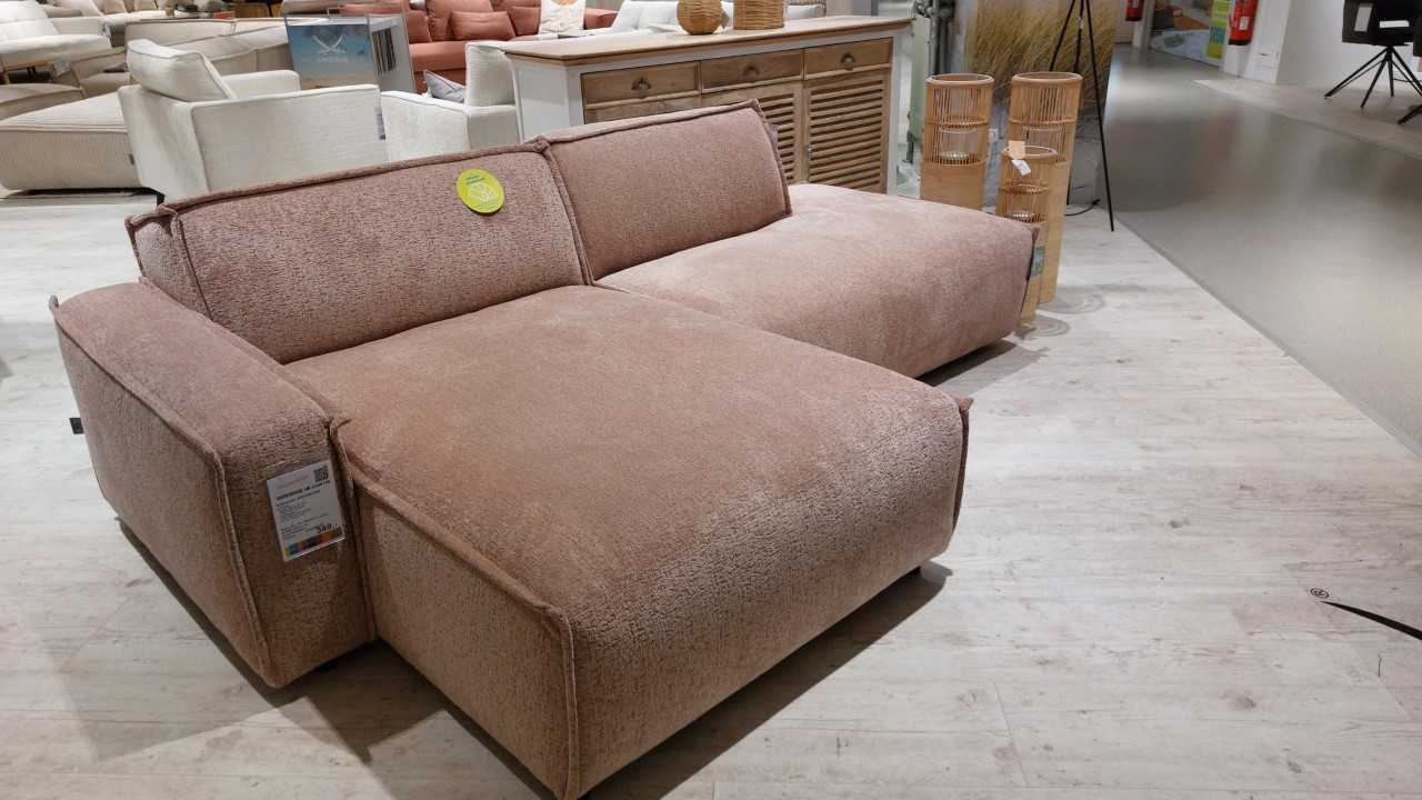 Ecksofa, rosa