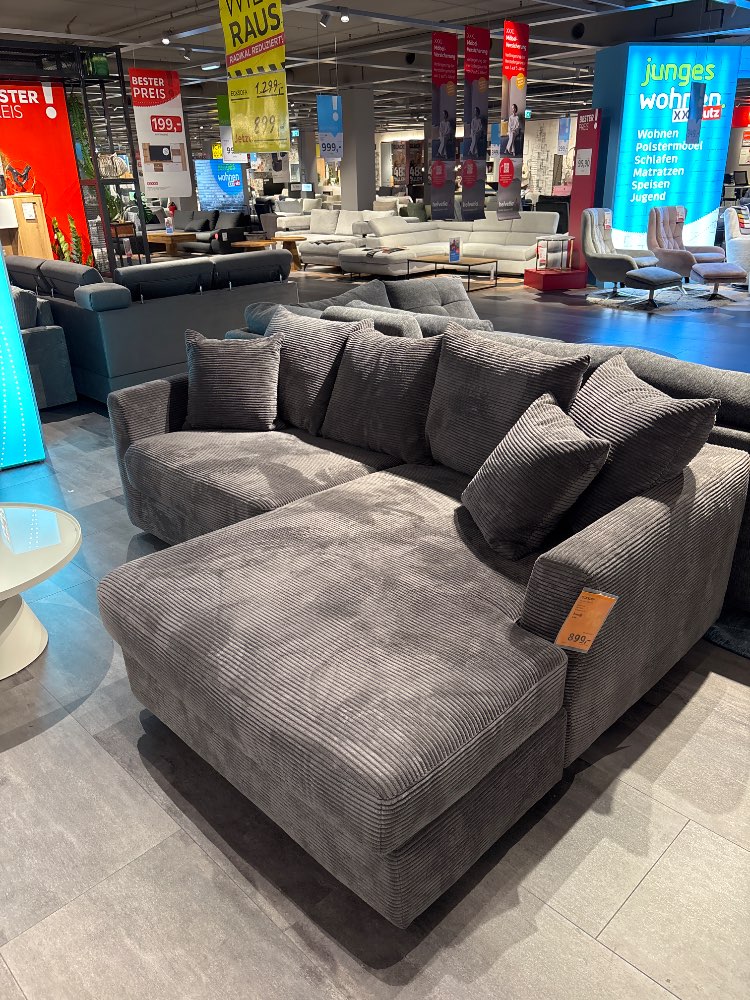 Möbel, Ecksofa, Cord, Anthrazit, XXXLutz