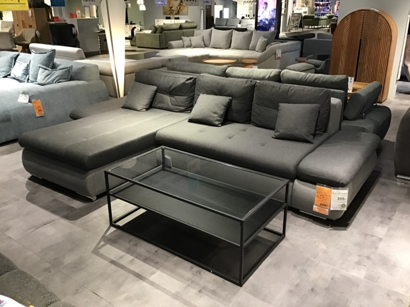 XXXLutz Ausstellungsstück Möbel Ecksofa Attila grau