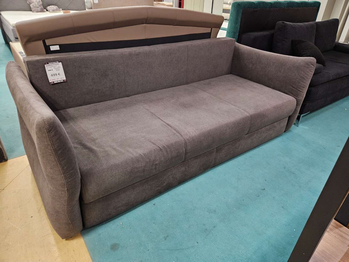 Schlafsofa Couch Franziska Webstoff Braun statt 899€