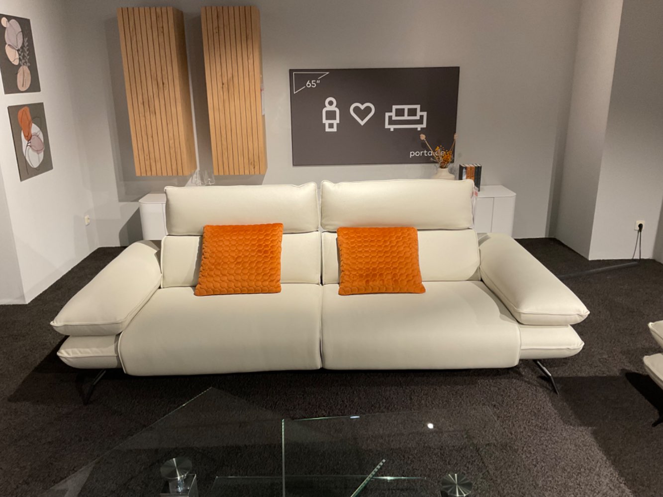 Garnitur Pisa Lederbezug Weiß