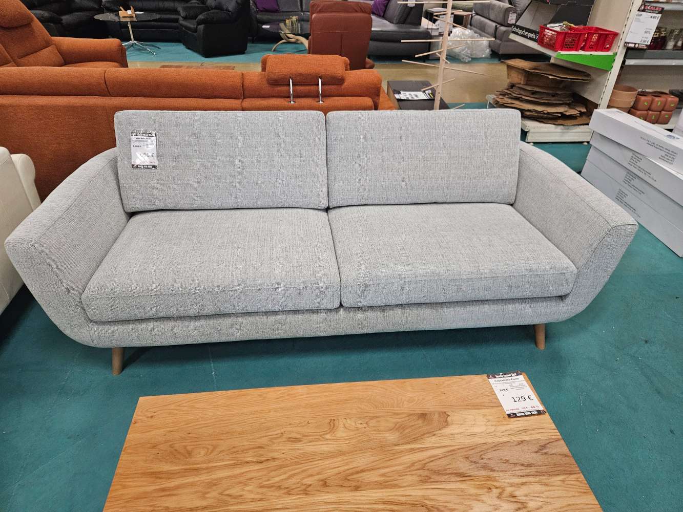 (VE) Soho Sofa Couch Smilla Webstoff Silbergrau statt 2059€