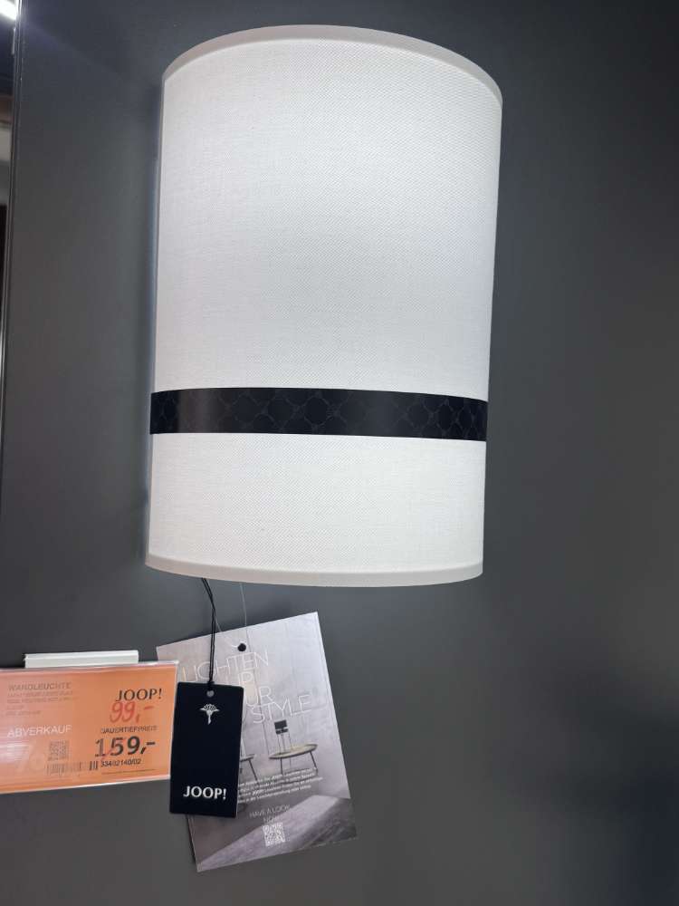 Joop, Wandleuchte Round Lights, weiss Textil, XXXLutz Karlsruhe