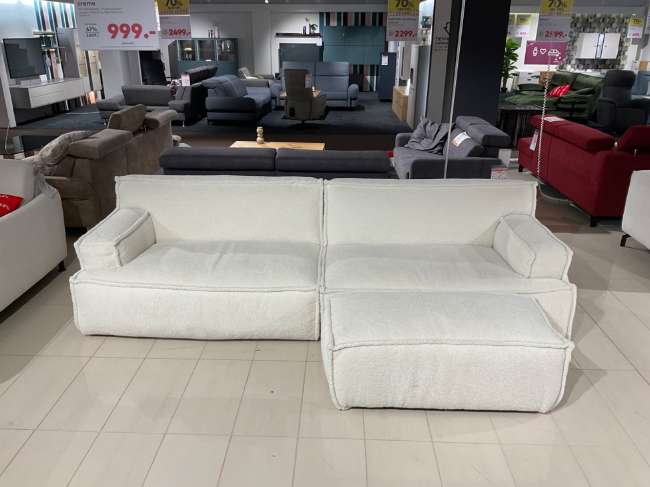 MEGASOFA / Stoffbezug Creme