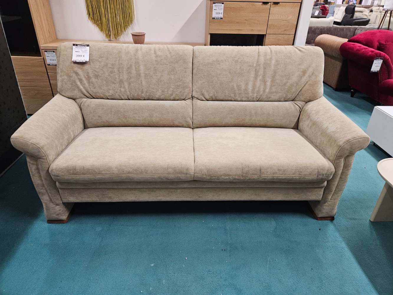 Himolla Sofa Couch Mikrofaser Beige statt 999€