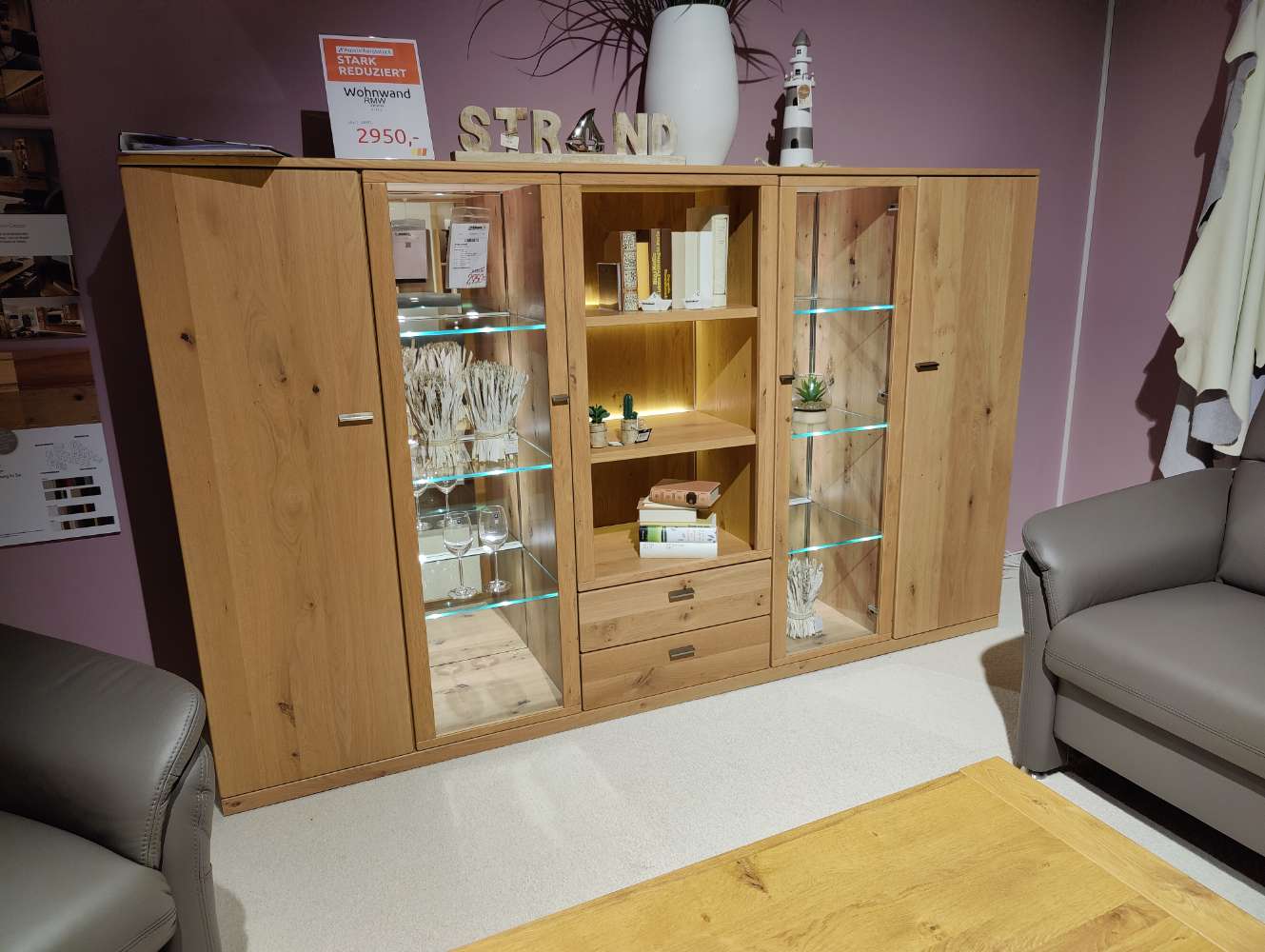 Highboard – Wohnkombination – RMW – Verona – Varianta – Asteiche