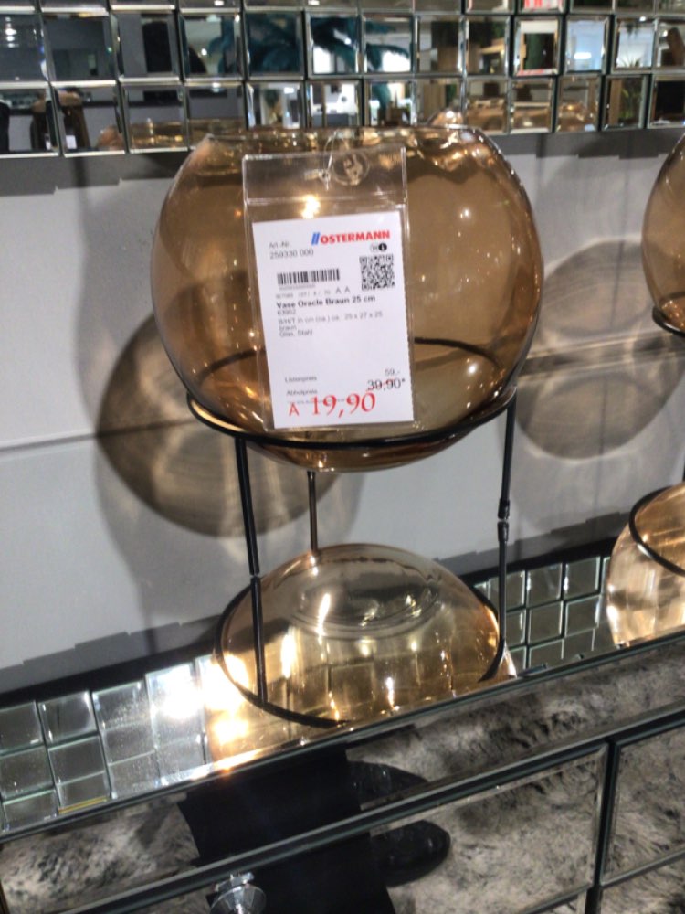 Vase Oracle Braun 25cm