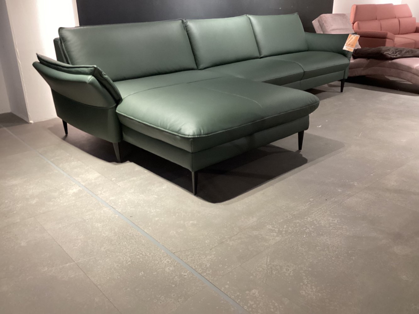 Möbel, Ecksofa, Hukla, Echtleder