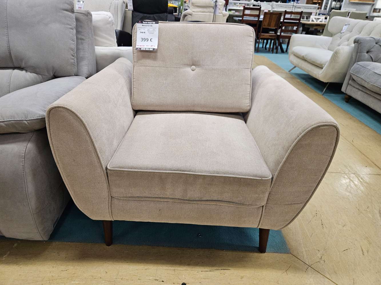 Sessel Candy Webstoff Beige statt 749€