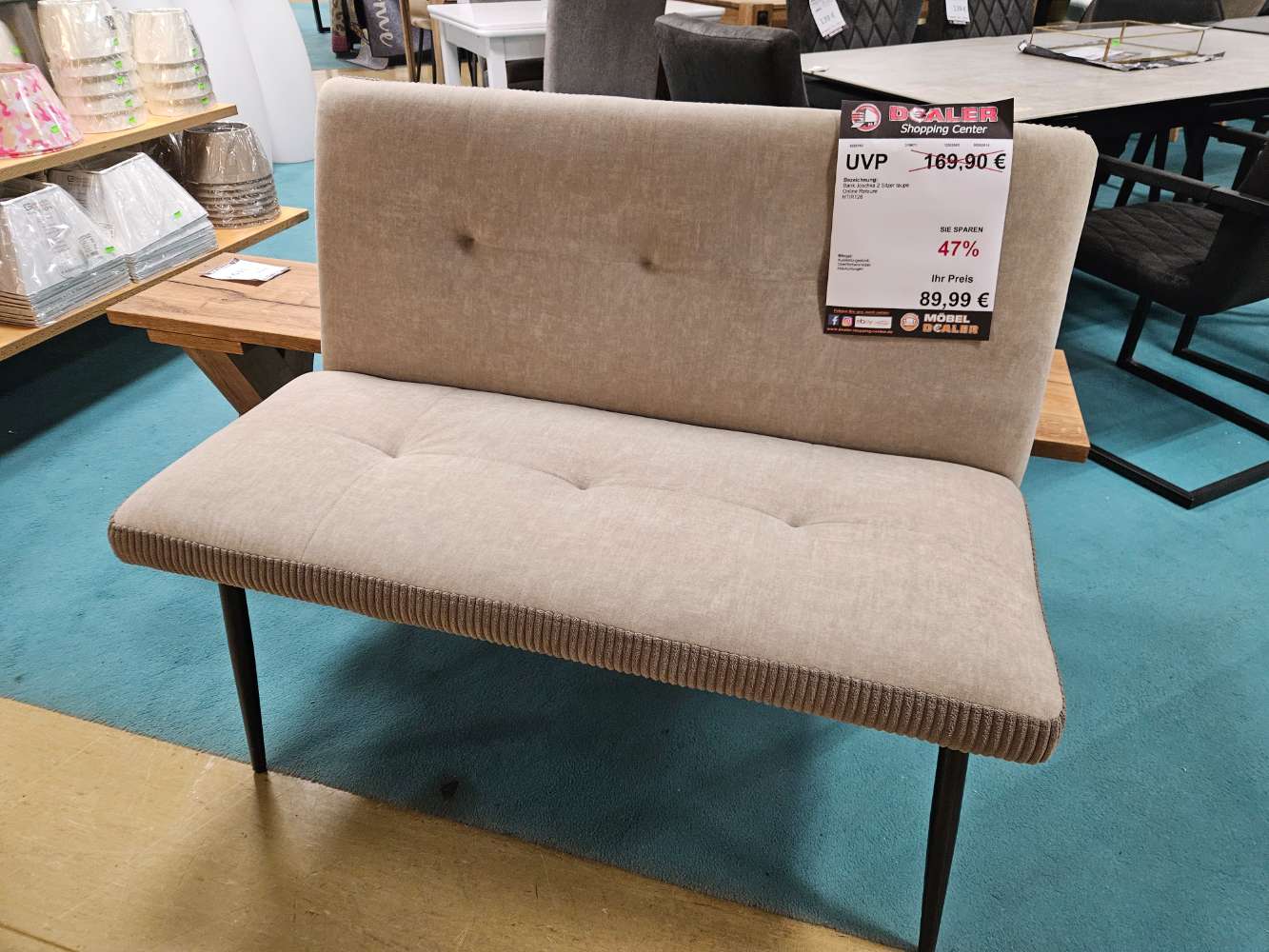 Bank Joschka 2 Sitzer taupe statt 169€