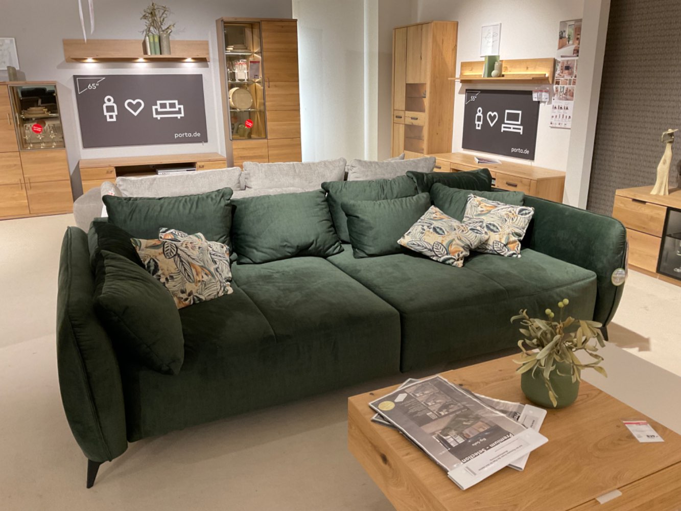 Bigsofa Stoffbezug Grün