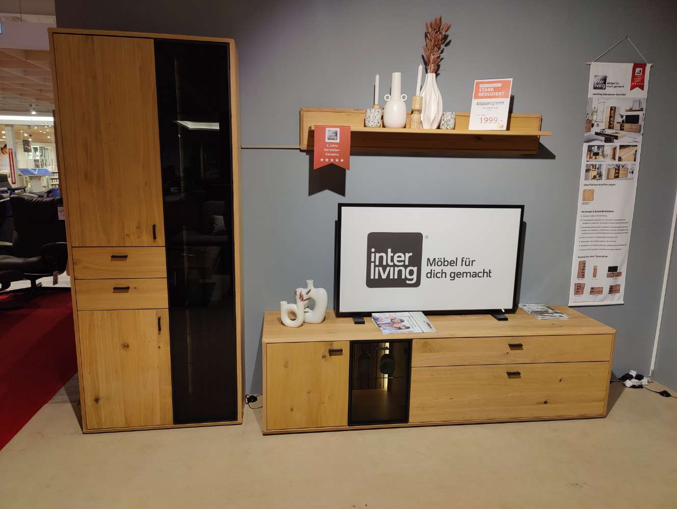 Wohnwand – Wohnkombination – INTERLIVING 2024 – inkl. Beleuchtung