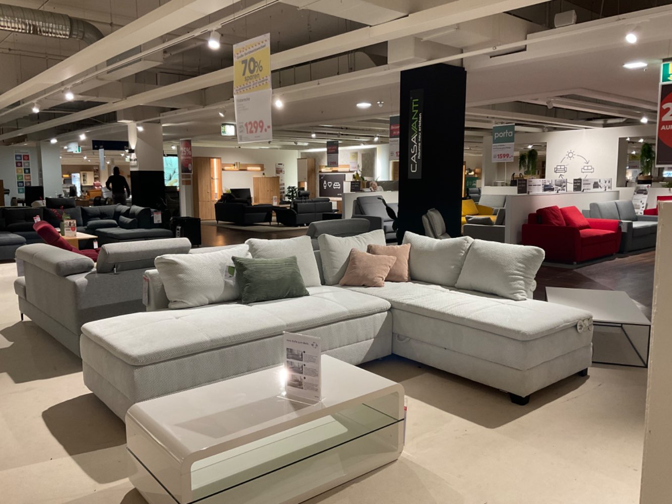 Rundecke Waffelcord hellbeige