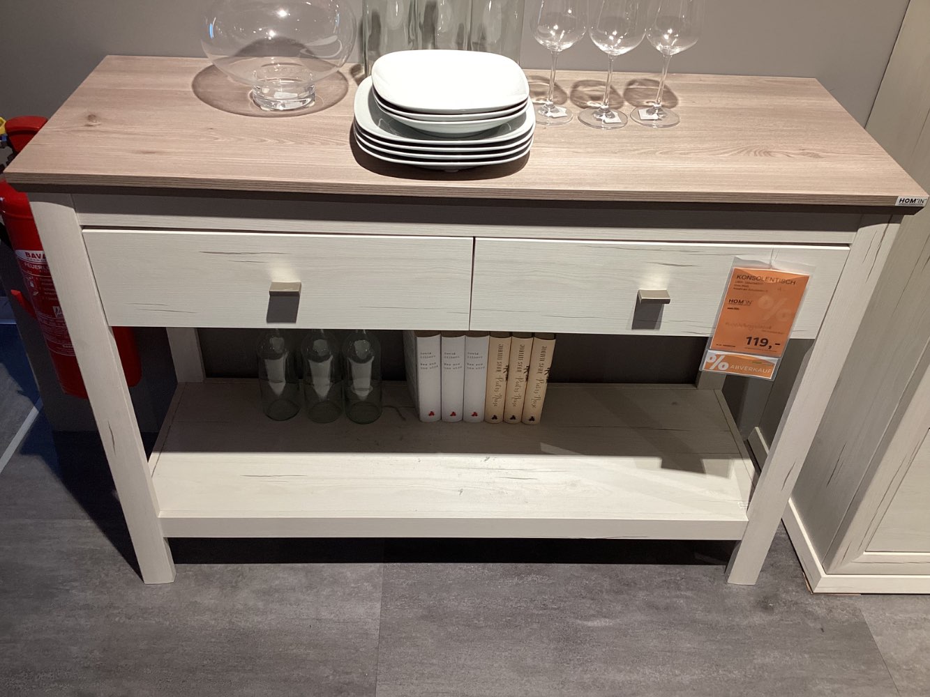 Möbel, Konsolentisch HOM IN Junges Einrichten, 120x43x85, Weiß