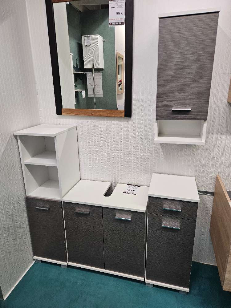 Badmöbel Set 4tlg. Badschrank Waschbeckenunterschrank statt 469€