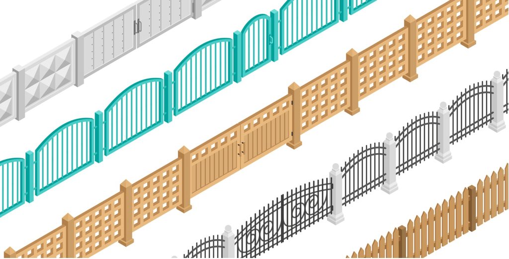 Verschiedene Zaunarten