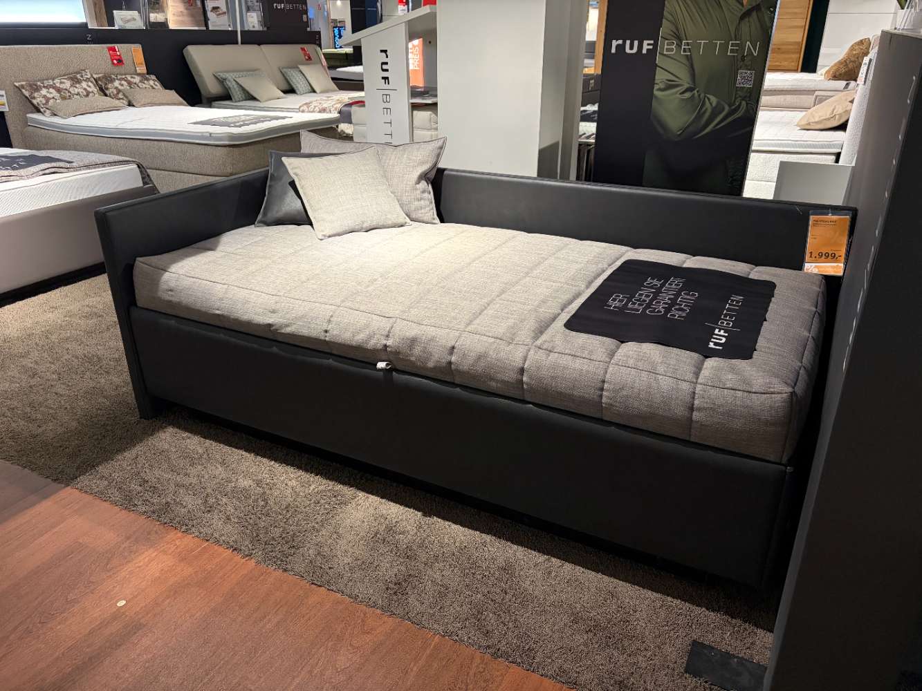 MÖBEL, RUF, POLSTERLIEGE, ANTHRAZIT, LGF. 100 x 200 CM, XXXLUTZ