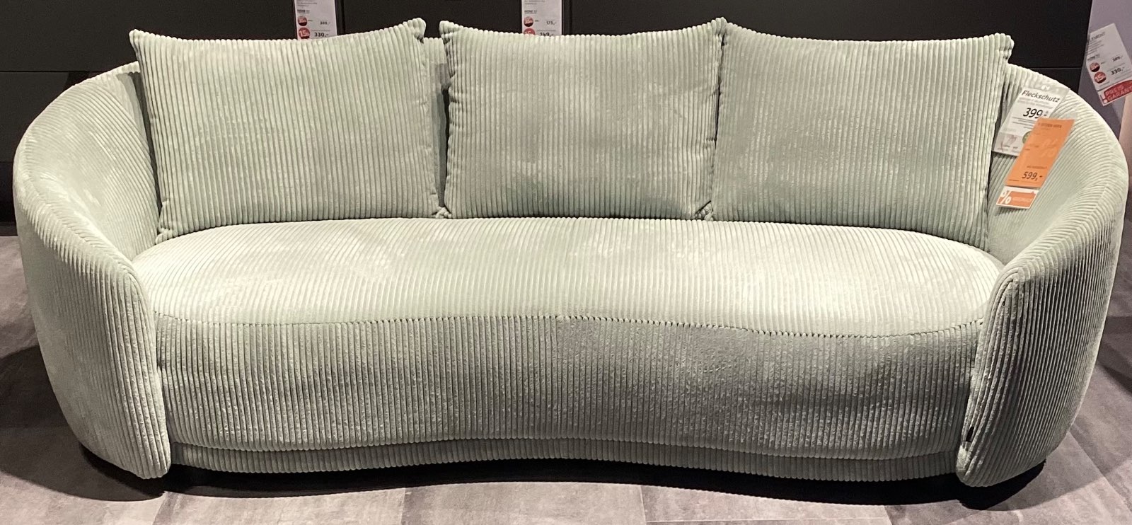 Möbel, 3-SITZER-SOFA CARRYHOME, 217x71x95 cm, Mintgrau