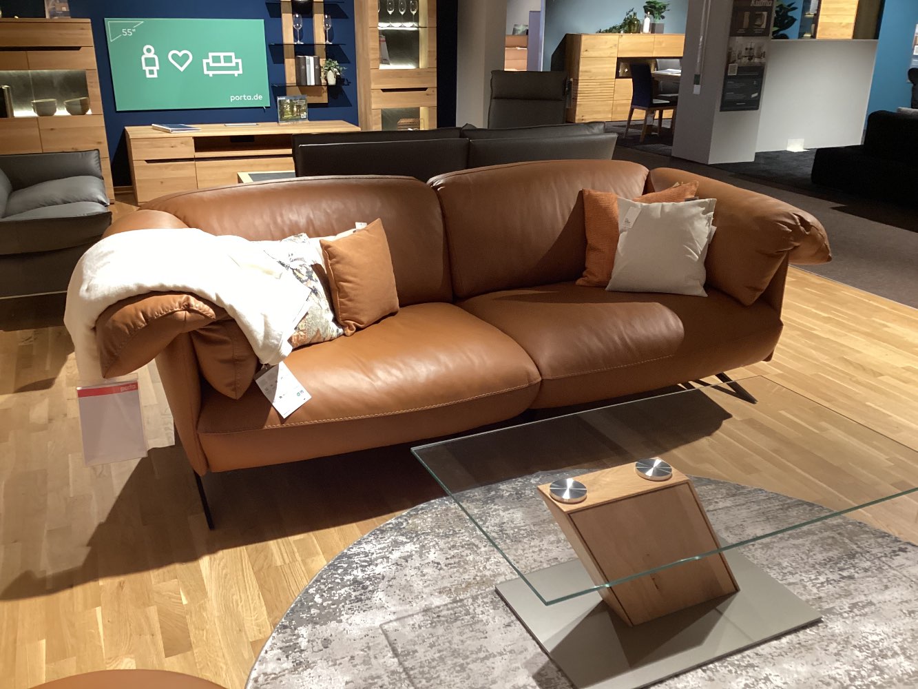Sofa 3-Sitzig „Imola“, Italienische Edelmarke „Creation“, Leder