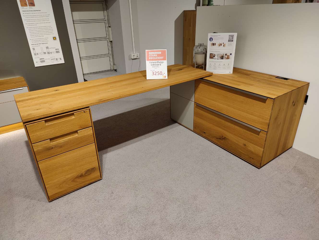 Verwandlungs-Sideboard – Interliving 2020 – Asteiche – Massiv