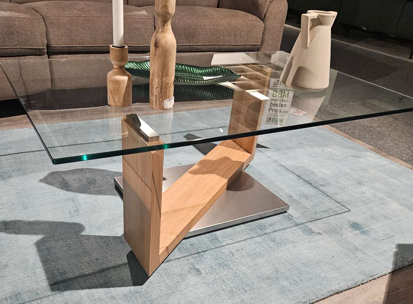 Couchtisch Klarglas eckig