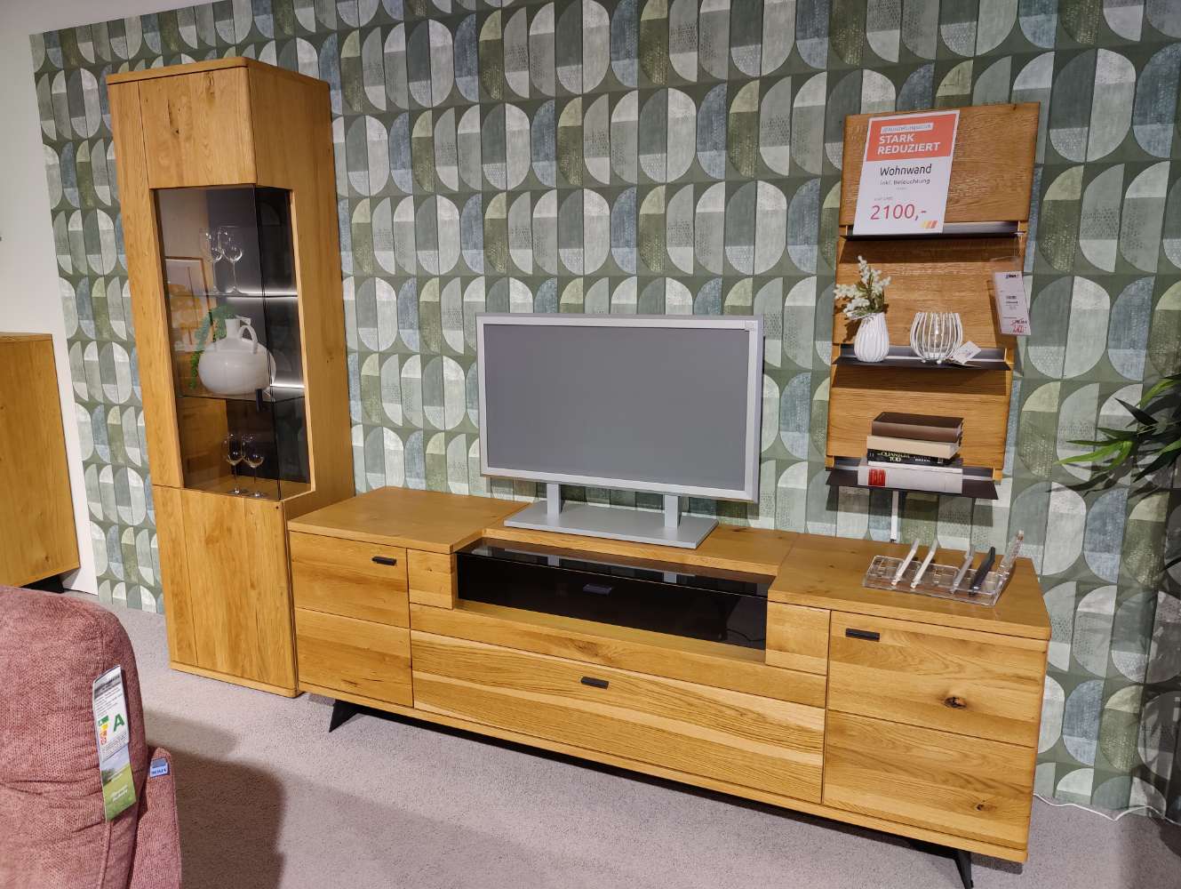 Wohnwand – Wohnkombination – Anbauwand – inkl. Beleuchtung