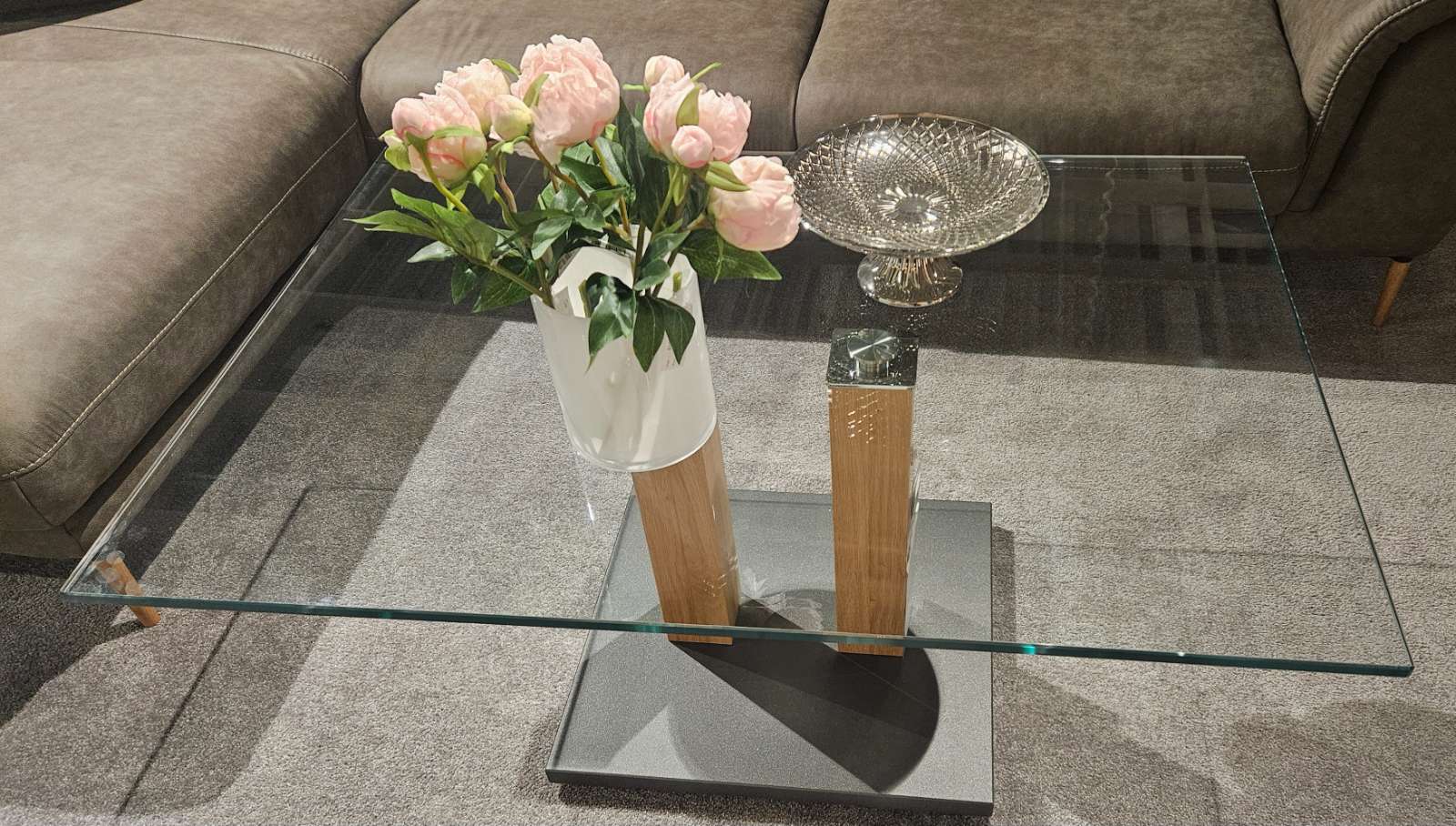 Couchtisch Klarglas, eckig
