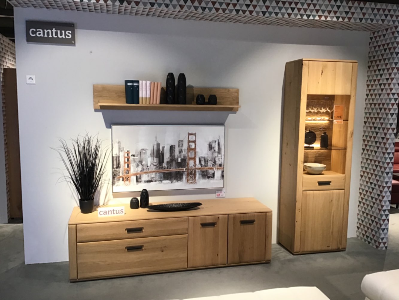 XXXLutz Ausstellungsstück Möbel Wohnwand Asinara Asteiche