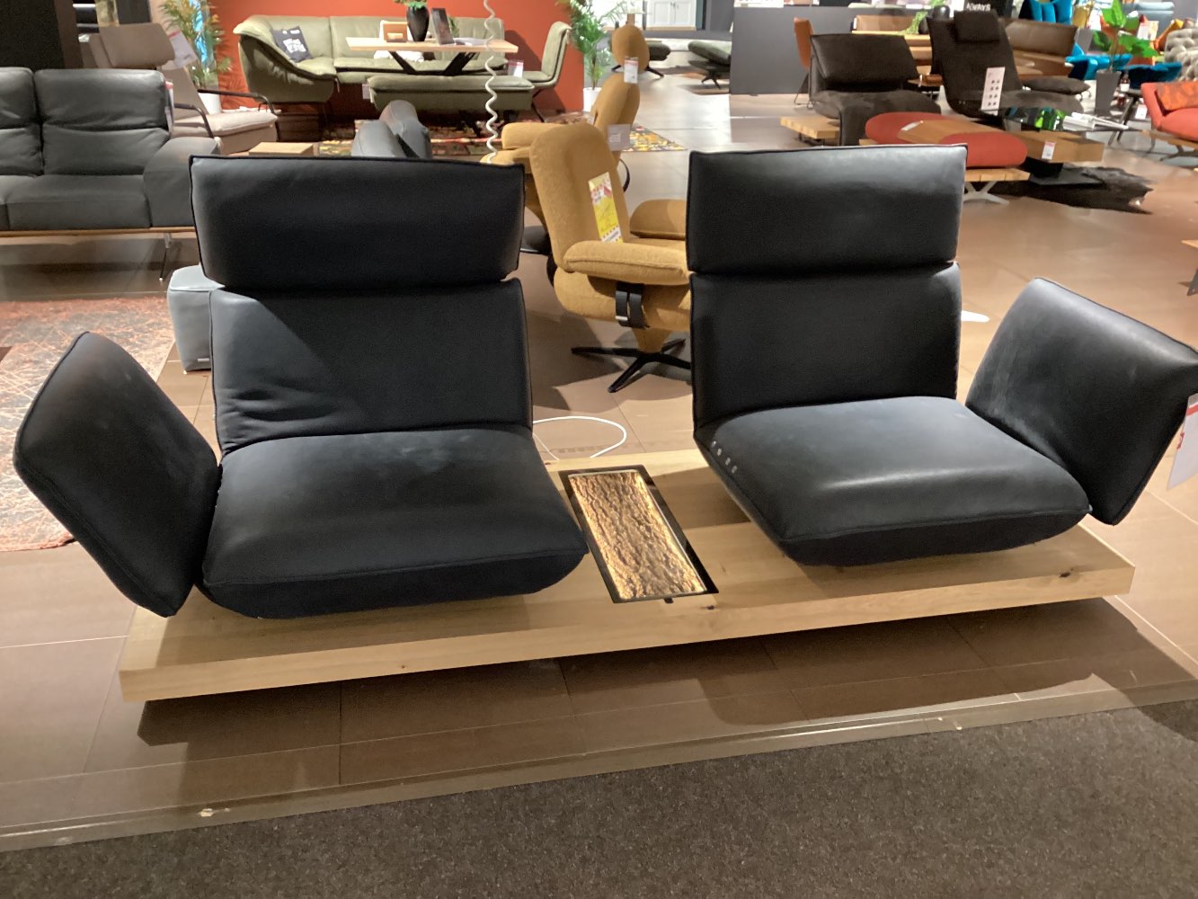 Sofa „Experio“, Orig. Koinor, Liegefkt., motorisch, Leder